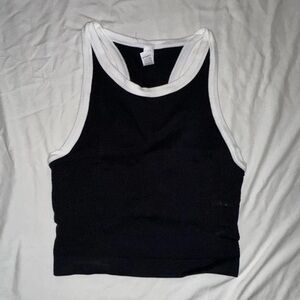 90 Degree By Reflex Black Tank Top with White Trim
